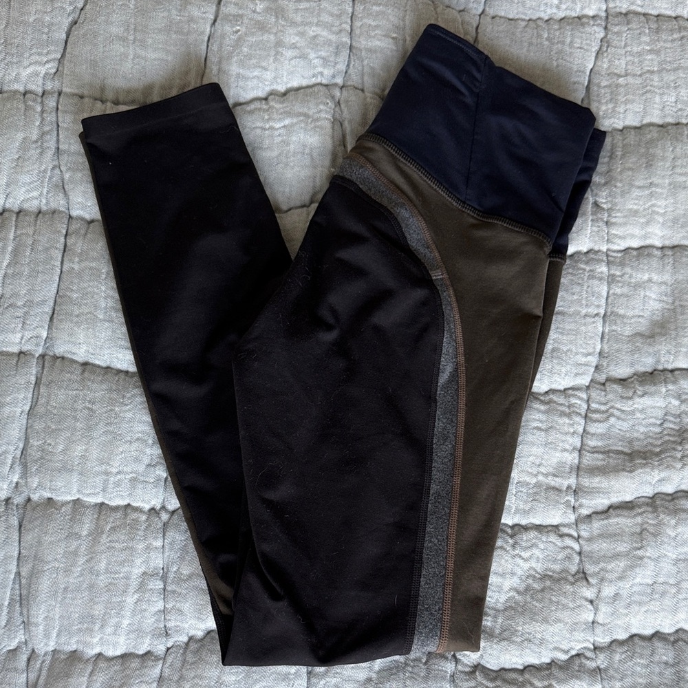 Athleta Navy, Black and olive green Leggings